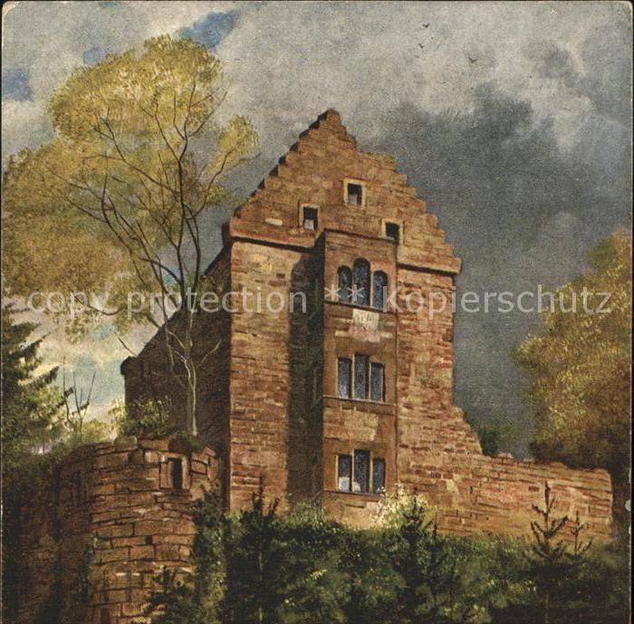 MANNHEIM BW Ritterburg am Neckar Kuenstlerkarte