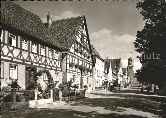 Langenburg Wuerttemberg Hohenlohe Rathaus und Kirche