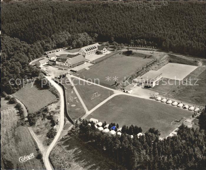 Hachen Sauerland Fliegeraufnahme Jugendbildungsstaette des Landessportbundes