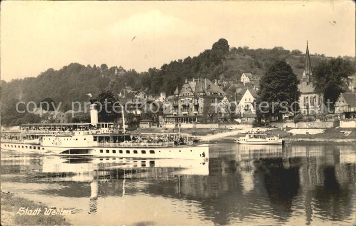 Wehlen Sachsen mit Elbedampfer