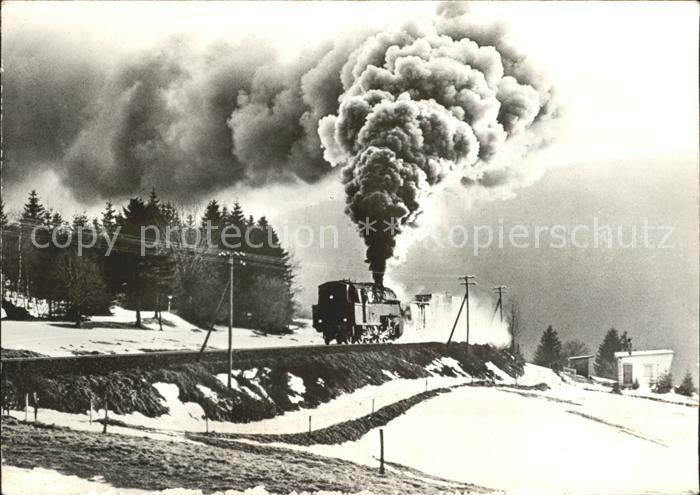 Lauscha Dampflokomotive Baureihe 95028 mit Gueterzug