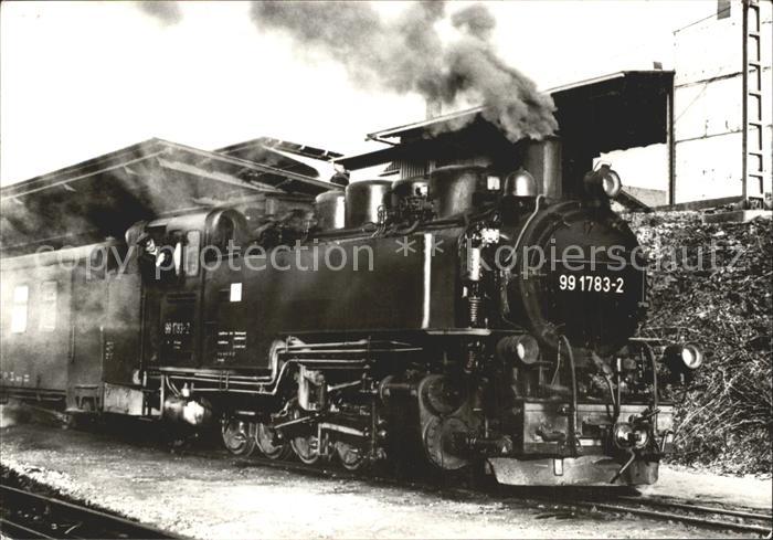 Hainsberg Sachsen Schmalspurbahn Lokomotive 99 17832 mit Personenzug