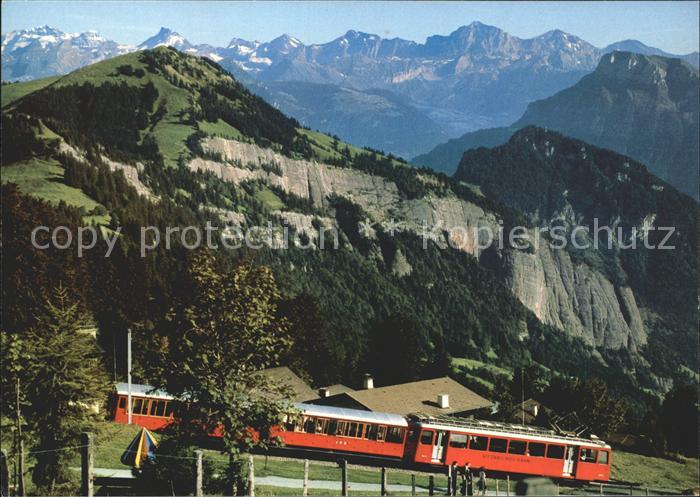 Zahnradbahn Rigi Staffelhoehe Glarner- und Urner Alpen