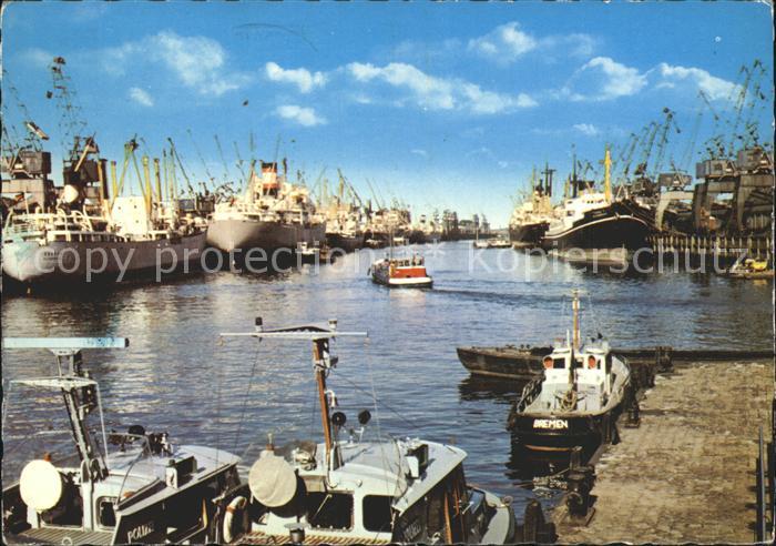 Hafenanlagen Bremen ueberseehafen Schiffe
