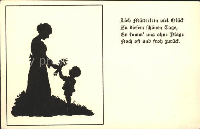 Muttertag Schattenbildkarte