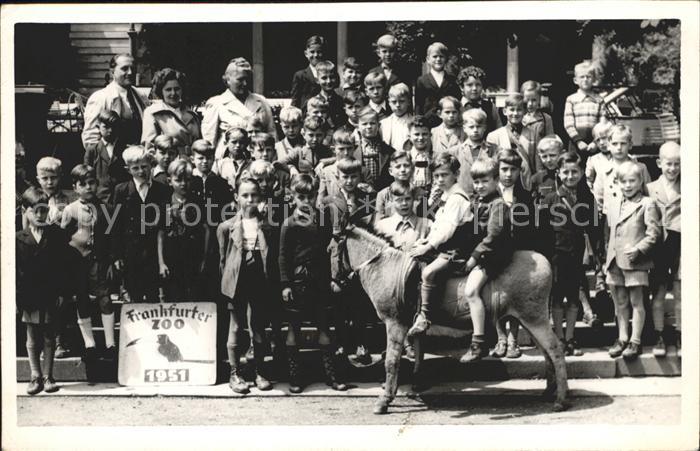 Zoo Frankfurt am Main Ponyreiten Kinder Gruppenfoto