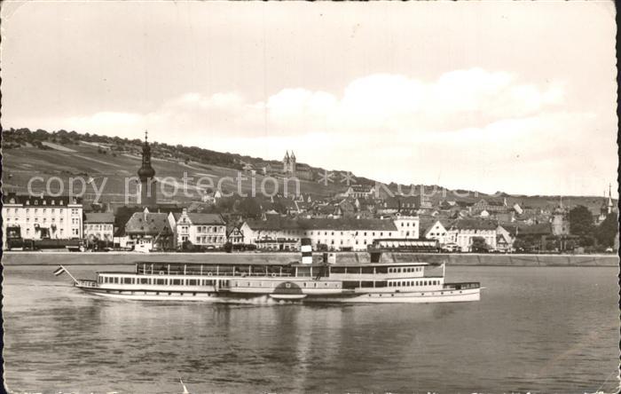 Dampfer Seitenrad Ruedesheim am Rhein