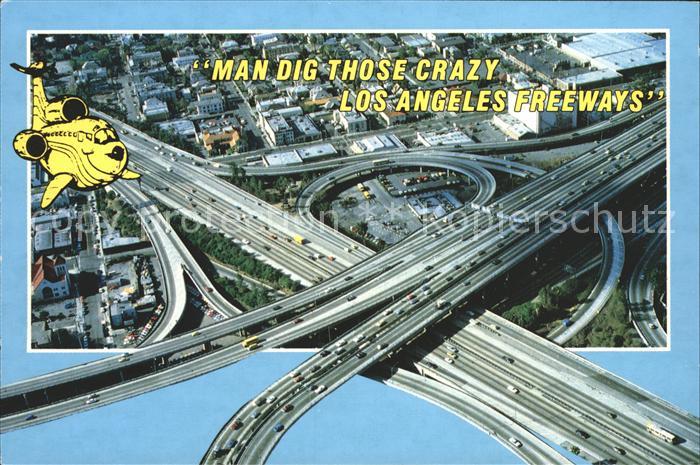 Autobahn Fliegeraufnahme Freeway Los Angeles