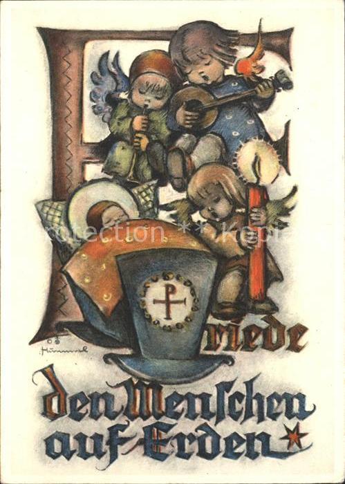 Hummel Nr. 14086 Christkind Engel Kerze Mandoline Klarinette