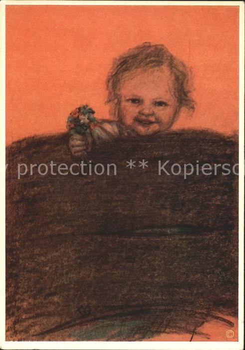 Spoetl Maria Kuenstlerkarte Nr. 365 Kind Blumen