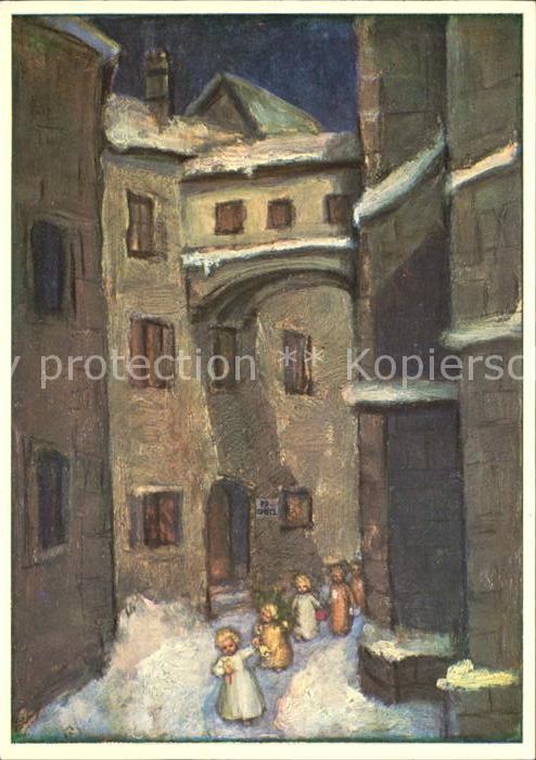 Spoetl Maria Kuenstlerkarte Weihnachtsgesang Nr. 360 Engel