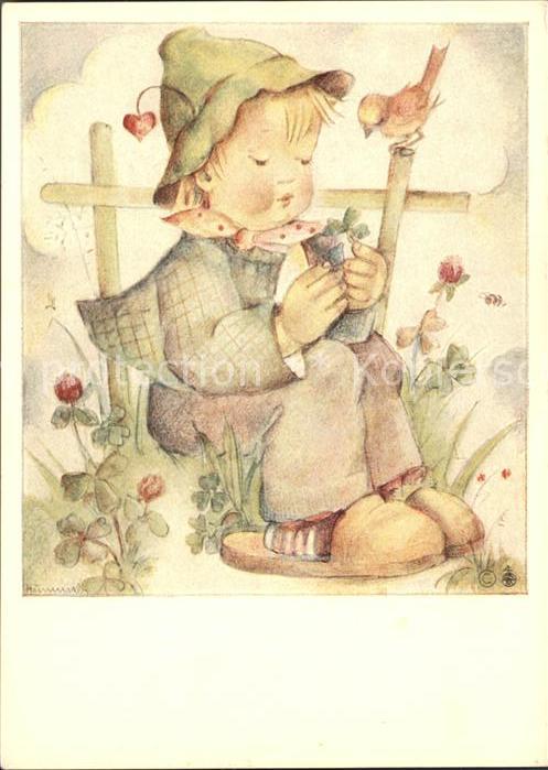 Hummel Nr. 5791 Kind Vogel Kleeblatt