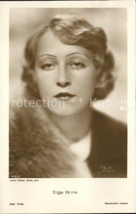 Verlag Ross Nr. 4663/1 Schauspielerin Elga Brink