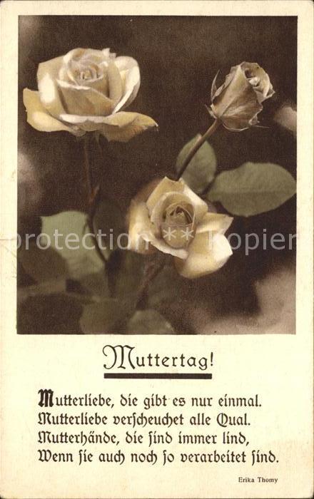 Muttertag Gedicht Erika Thomy Rosen