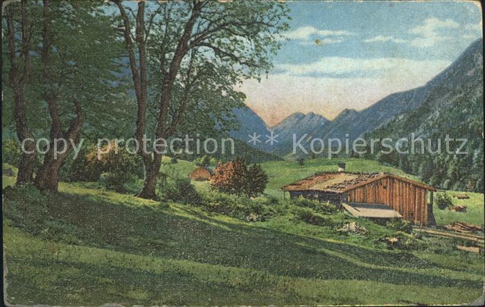 Verlag Photochromie Nr. 530/4 Baeume Berge Huette