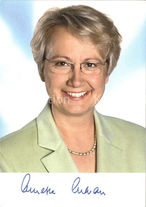 Politiker Annette Schavan Autogramm