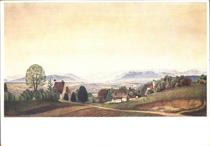 Kuenstlerkarte A. Stangl Oberbayrische Landschaft Kuenstler-Hilfswerk 1937