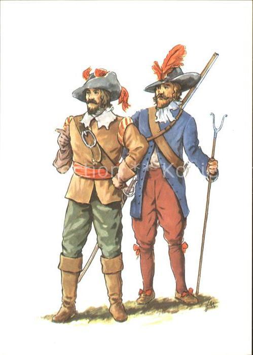Militaria Infanterie Musketier Offizier 17. Jahrhundert