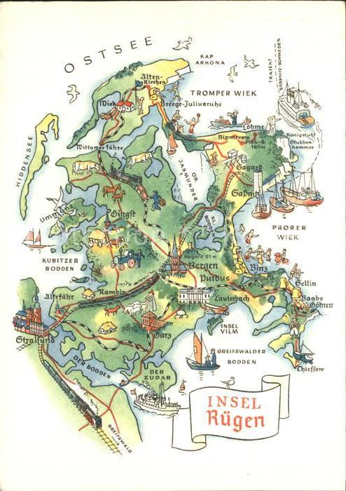 Panoramakarte Insel Ruegen