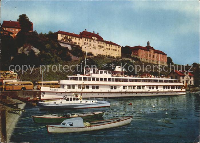 Motorschiffe Allgaeu Meersburg Bodensee Hafen