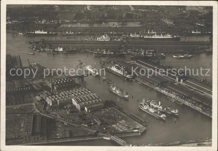 Hafenanlagen Fliegeraufnahme Hamburg