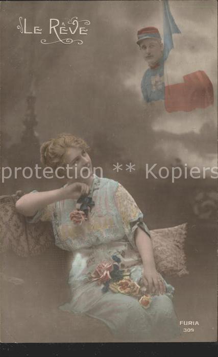 Poesie WK1 Frankreich Le Reve Foto-Furia-Nr. 309