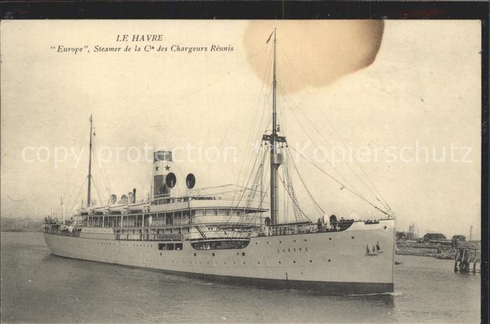 Dampfer Binnenschifffahrt Steamer Europe Le Havre