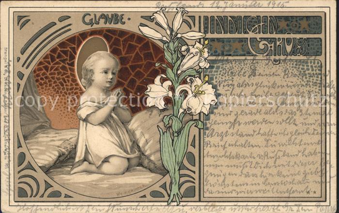 Religion Glaube Lilie Gebet Litho