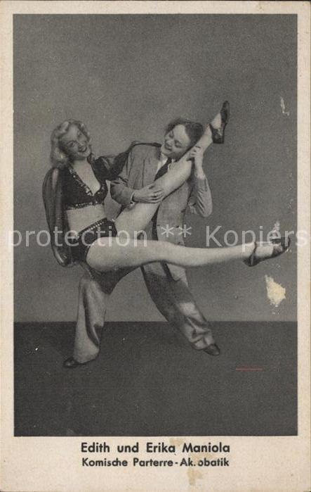 Unterhaltung Komische Parterre-Akrobatik Edith und Erika Maniola