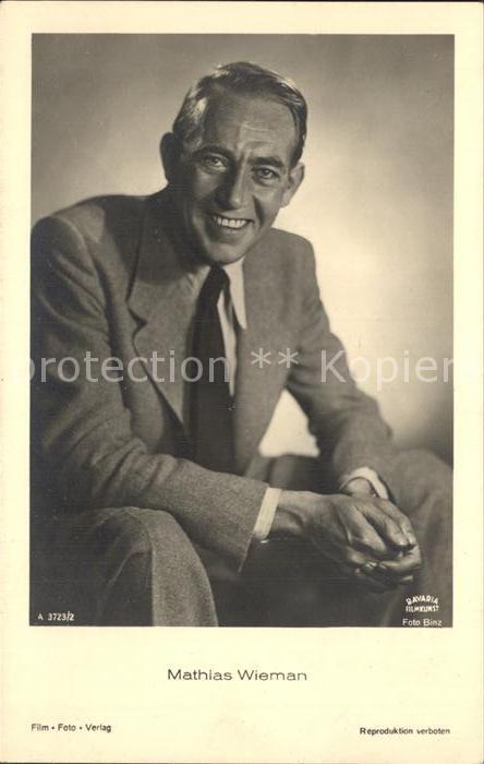 Verlag Film-Foto-Verlag Nr. 3723/2 Schauspieler Mathias Wieman