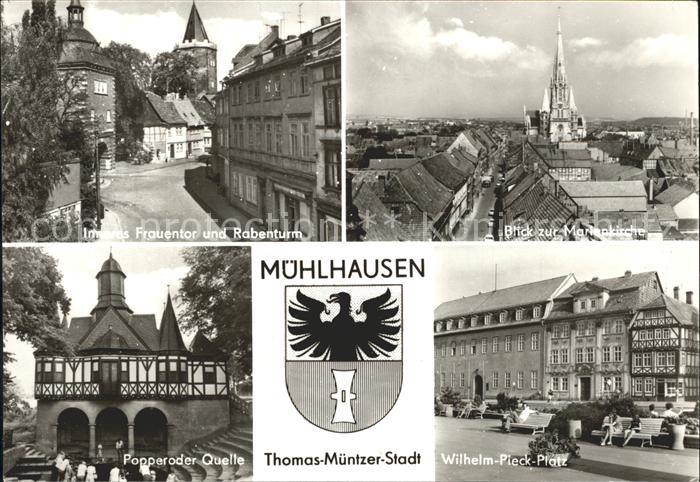 Muehlhausen Thueringen Marienkirche Rabentor und Inneres Frauentor