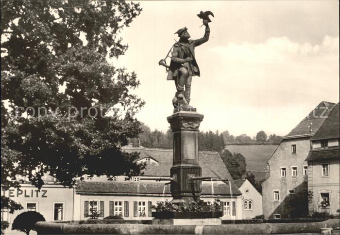 Lauenstein Erzgebirge Falkenjaegerbrunnen