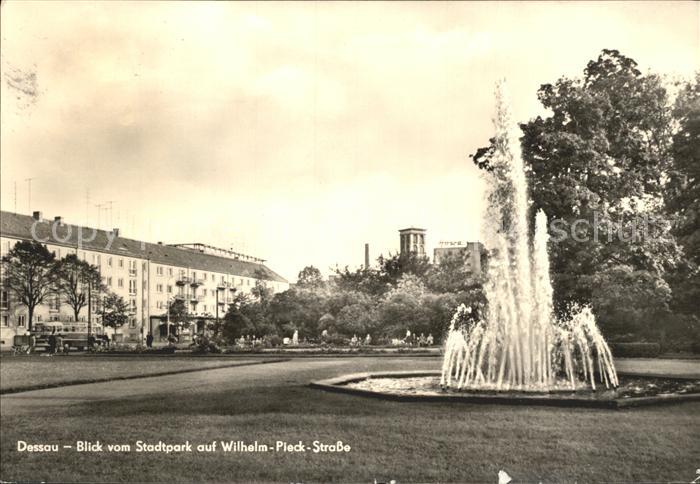 Dessau-Rosslau Blick vom Stadtpark auf die Wilhelm Piek Strasse