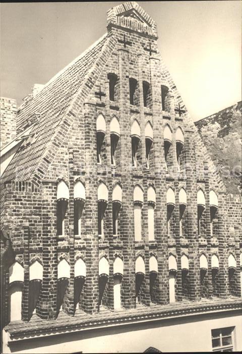 Stralsund Mecklenburg Vorpommern Schmuckgiebel des Hauses Muehlenstrasse 21
