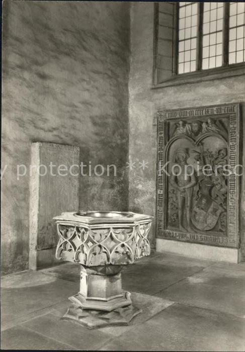 ERFURT  CITY Augustinerkirche Taufstein