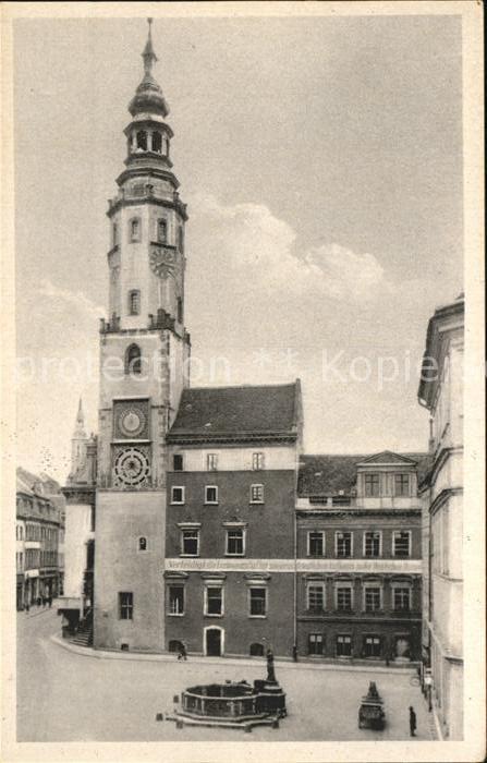 Goerlitz Sachsen Rathaus vom Untermarkt