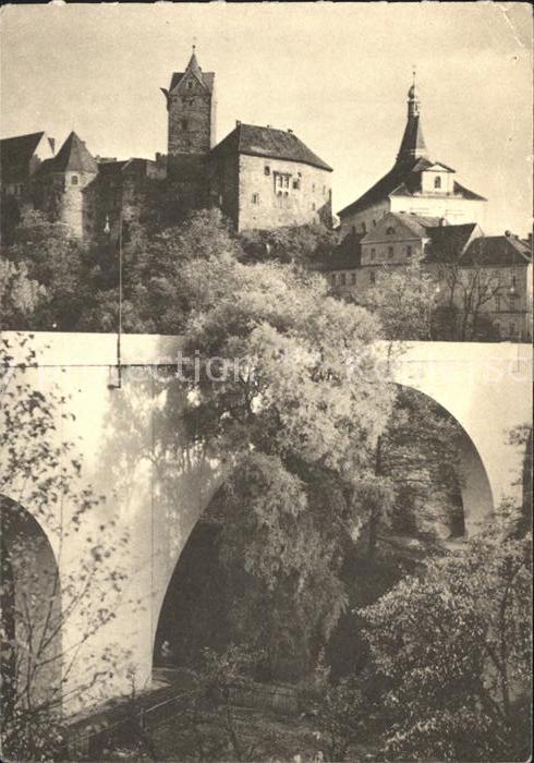 Elbogen Loket Bruecke am Eger mit Burg