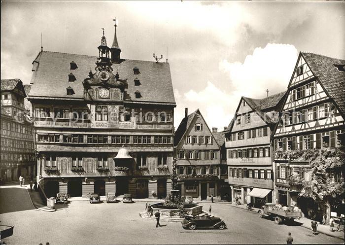 TueBINGEN BW Marktplatz mit Rathaus