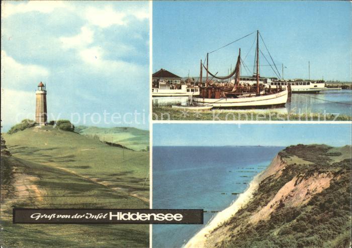 Insel Hiddensee Leuchtturm Hafen