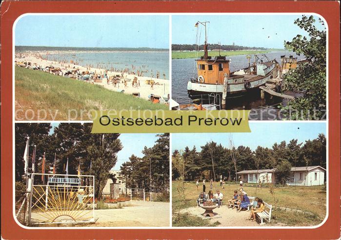 Prerow Ostseebad Strand Fischerboot Pionierlager