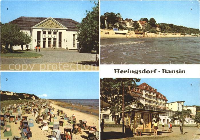 Heringsdorf Ostseebad Usedom Kulturhaus und Bansin Strand Erholungsheim Solidari