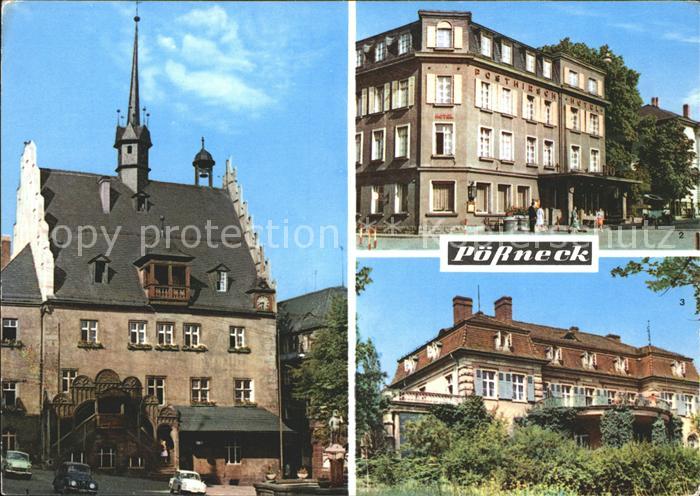 Poessneck Rathaus Posthirschhotel Erholungsheim Semmelweiss
