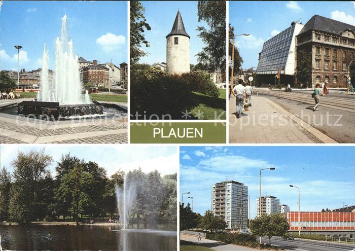 Plauen Vogtland Rathaus Nonnenturm Stadtpark Friedensstrasse