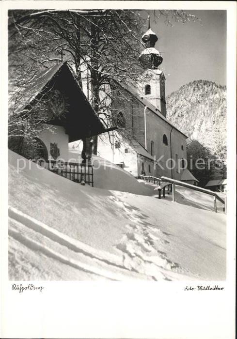 Ruhpolding Bayern Kirchenpartie im Winter