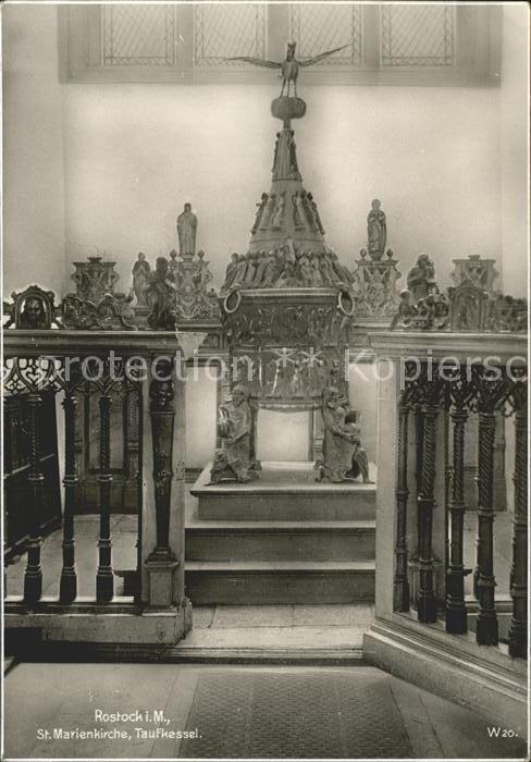 ROSTOCK  CITY St. Marienkirche Taufkessel