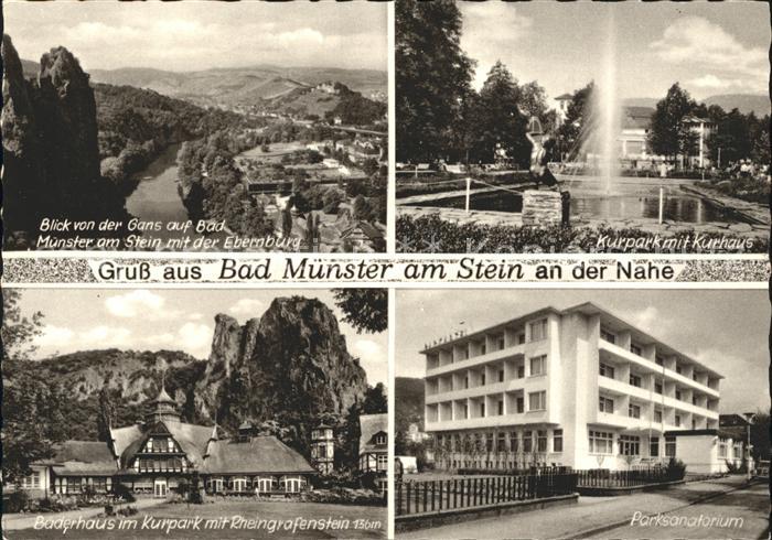 Bad Muenster Stein Ebernburg Kurhaus mit Kurpark Ebernburg Rheingrafenstein Sana