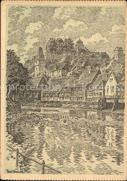 Kronach Oberfranken Kuenstlerkarte Karl Kranke