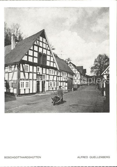 Siegen Westfalen Boschgotthardshuetten Strassenpartie Fachwerk