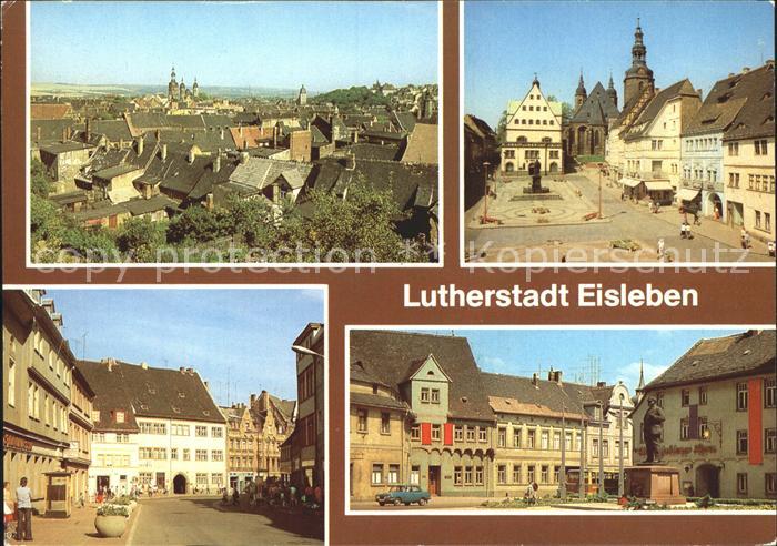 Eisleben Marktplatz mit Lutherdenkmal