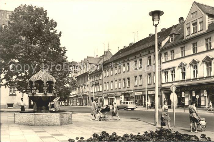 Aschersleben Sachsen-Anhalt Marktplatz und Hennebrunnen